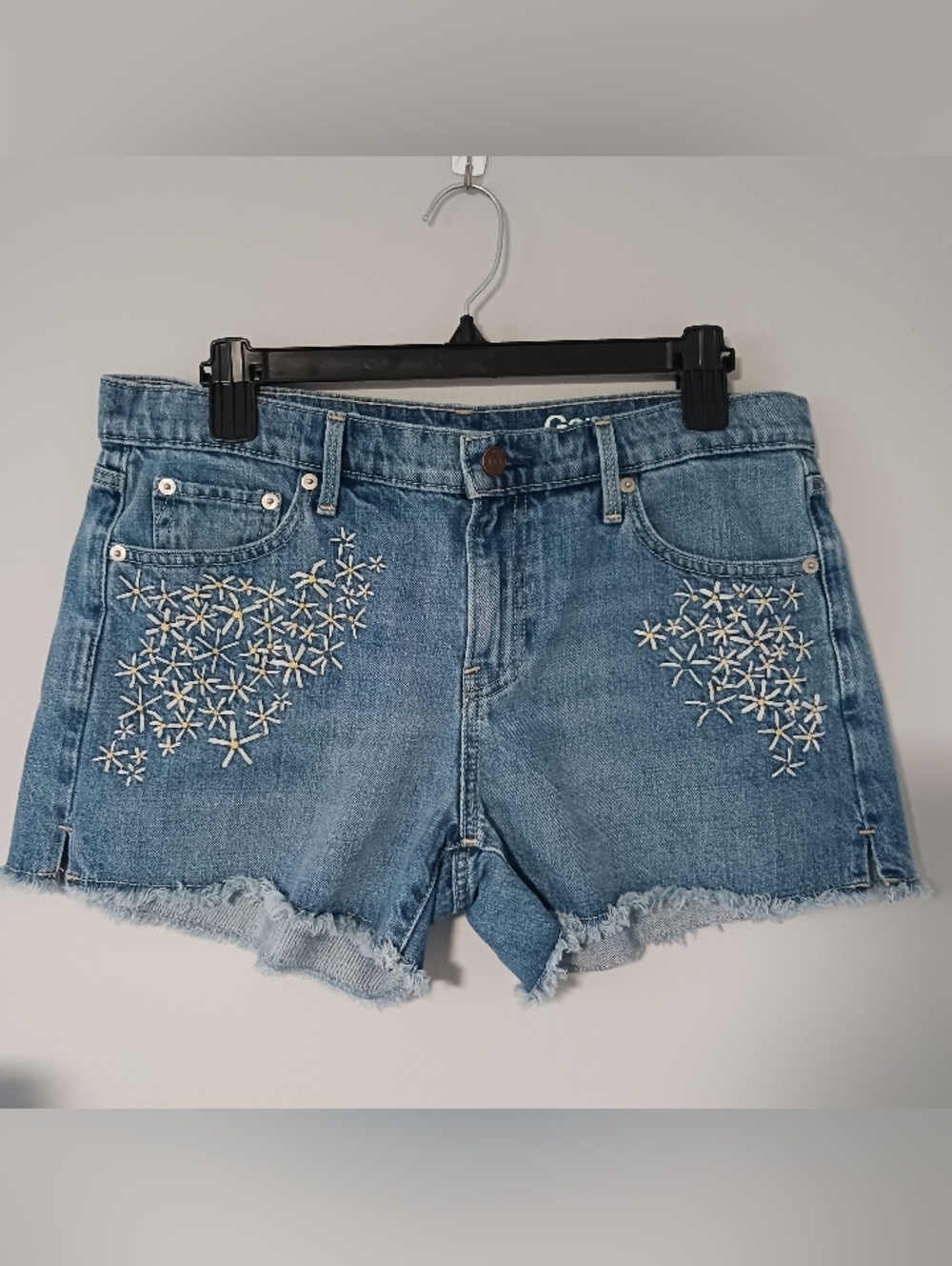 GAP Light Blue Embroidered Denim Shorts